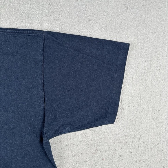 Vtg 90s Orion And The Wolves T Shirt Men's Medium Blue Wolf‎ Nature Stars - Picture 13 of 16